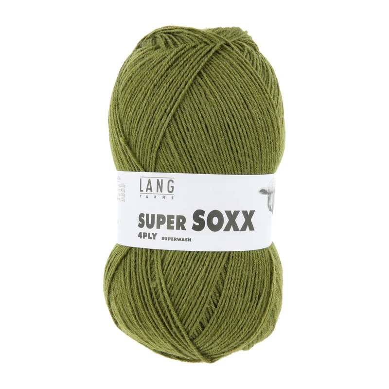 Lang Yarns Super Soxx 4-Fach 0198 Dunkeloliv (4-fädig)