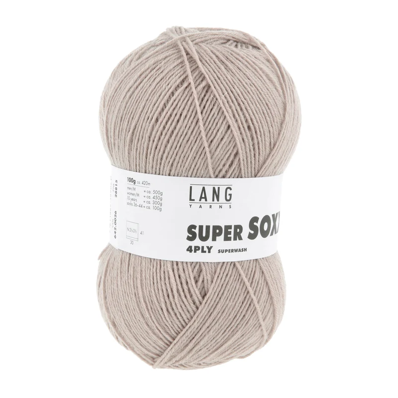 Lang Yarns Super Soxx 4-Fach 0026 Sand (4-fädig)