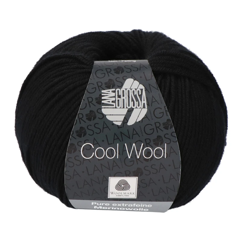 Lana Grossa Cool Wool 433 Schwarz
