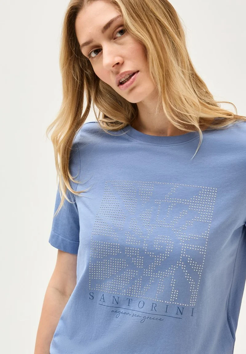 Shirt mit Schmucksteinen