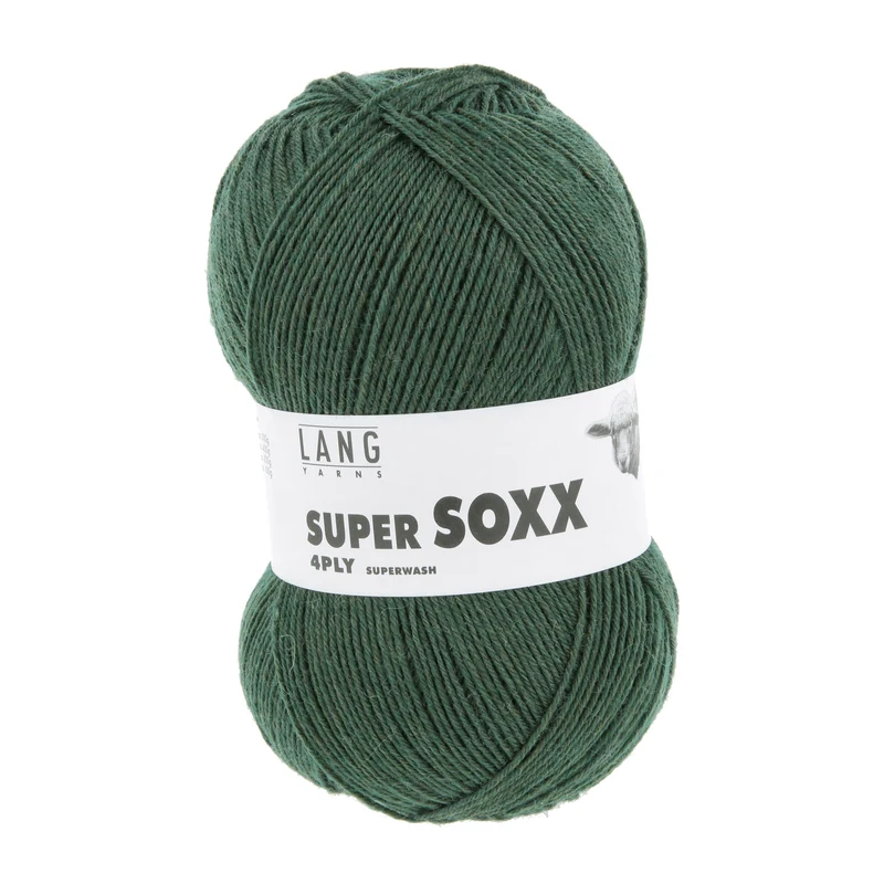 Lang Yarns Super Soxx 4-Fach 0218 Flaschengrün (4-fädig)