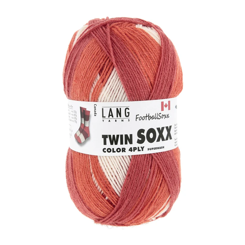 Lang Yarns Twin Soxx 4-fädig FootballSoxx 909 0598 Kanada