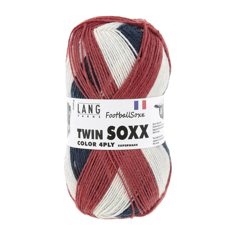 Lang Yarns Twin Soxx 4-fädig FootballSoxx 909 0597 Frankreich