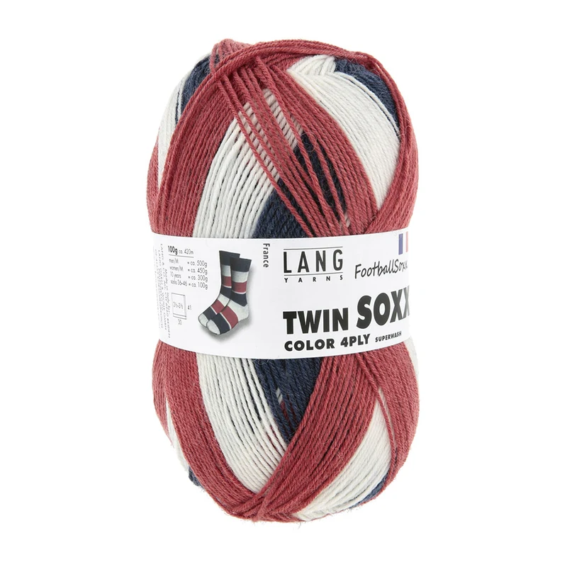 Lang Yarns Twin Soxx 4-fädig FootballSoxx 909 0597 Frankreich