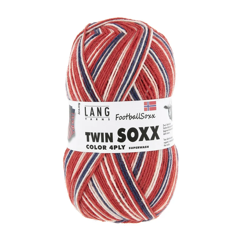 Lang Yarns Twin Soxx 4-fädig FootballSoxx 909 0600 Norwegen
