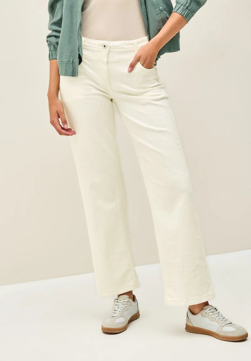 Wide Leg Jeans mit Muster