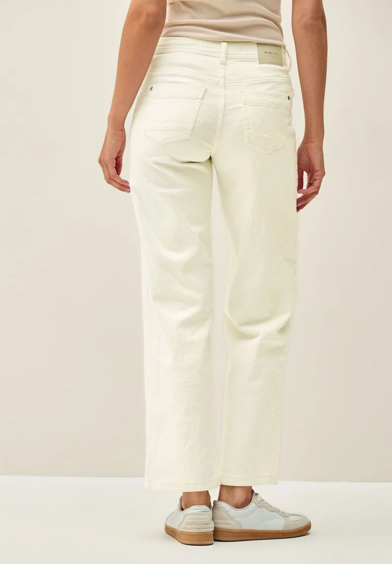 Wide Leg Jeans mit Muster