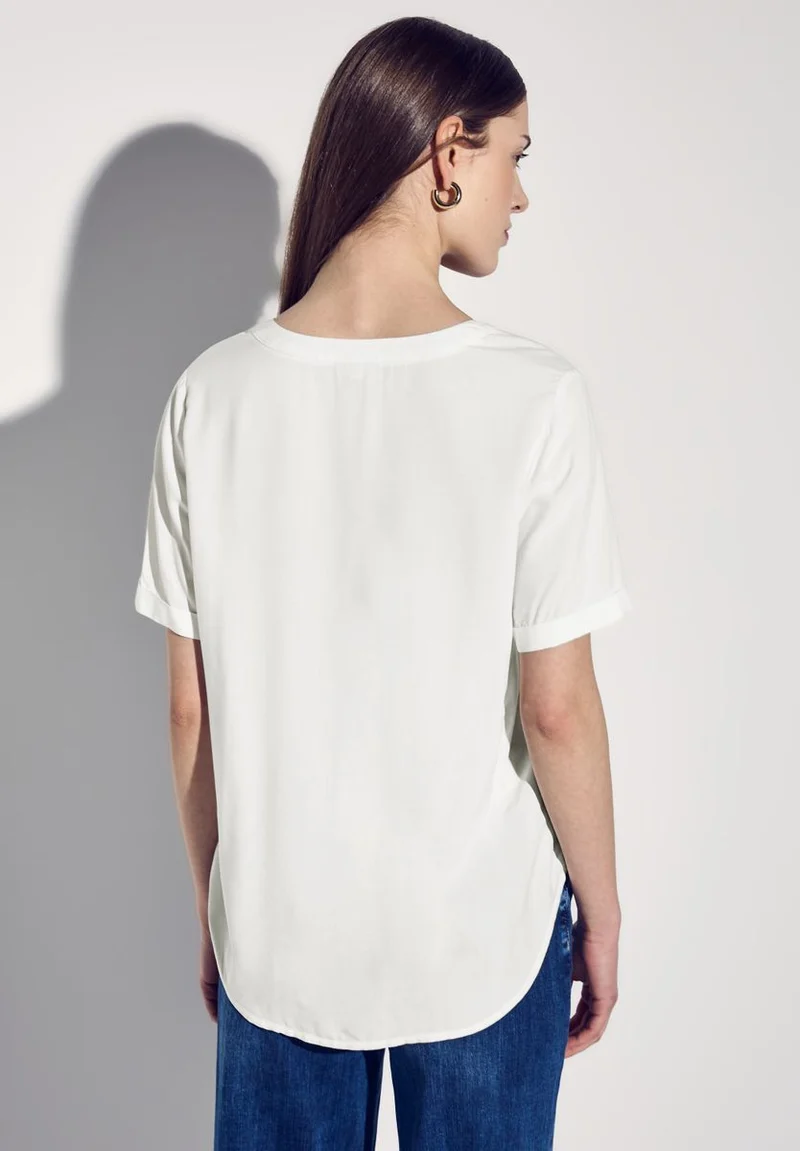 Bluse in Unifarbe