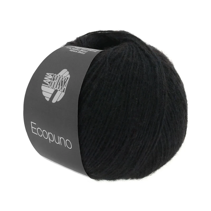 Lana Grossa Ecopuno 016 Schwarz