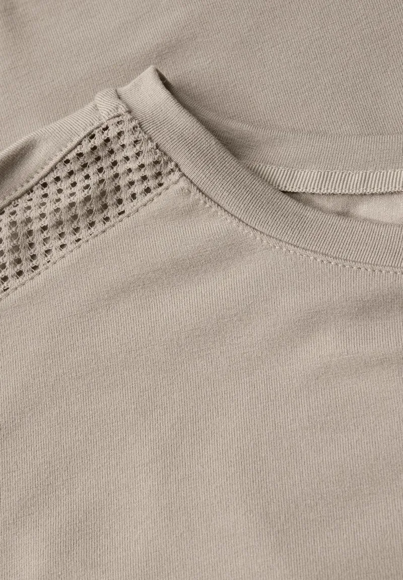 Jersey-Shirt mit Mesh-Detail