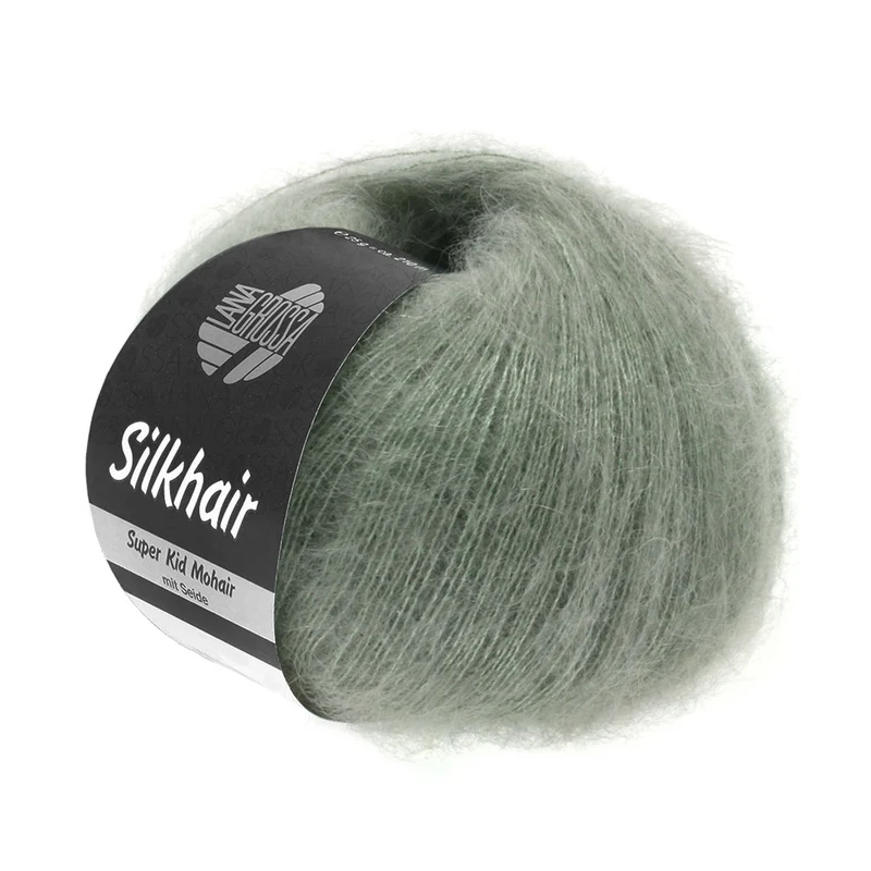 Lana Grossa Silkhair 105 Grau-Grün