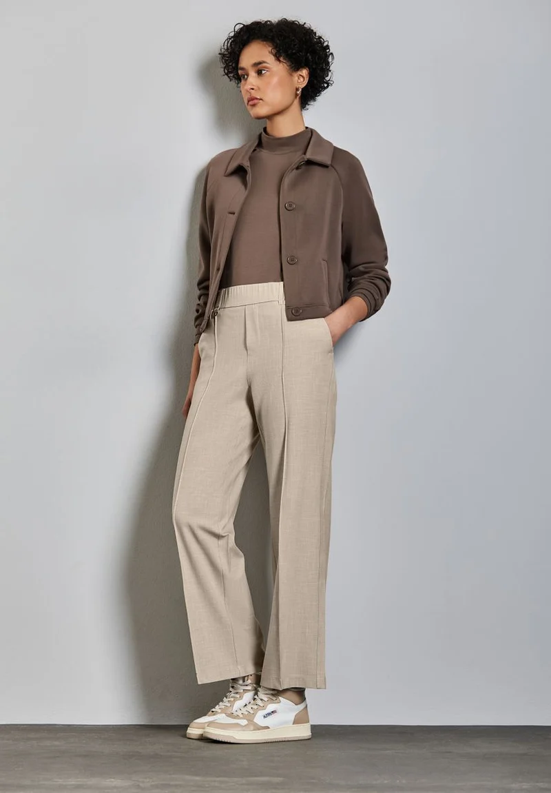 Straight Leg Melange-Hose