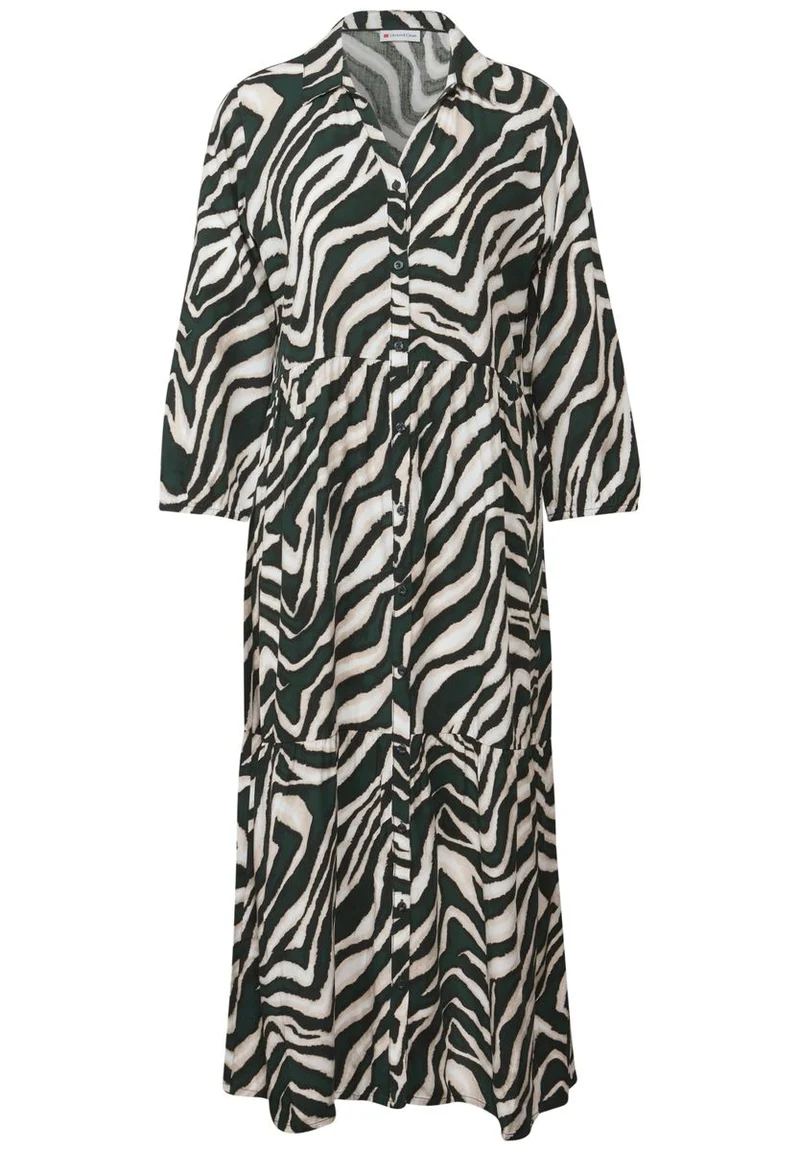 Gemustertes Volant-Kleid