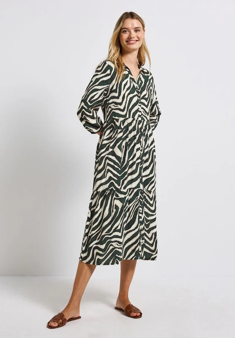 Gemustertes Volant-Kleid