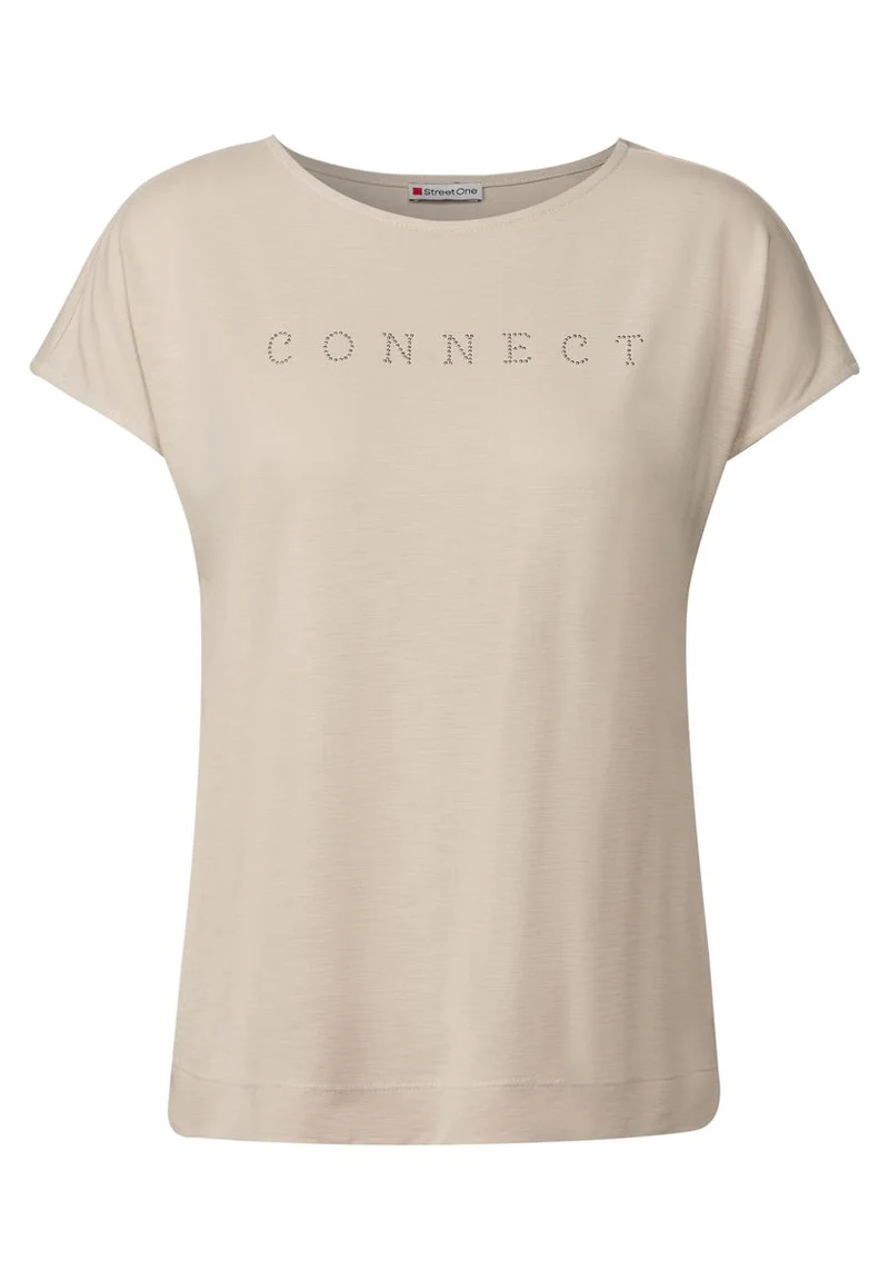 Silk-Look Shirt mit Wording