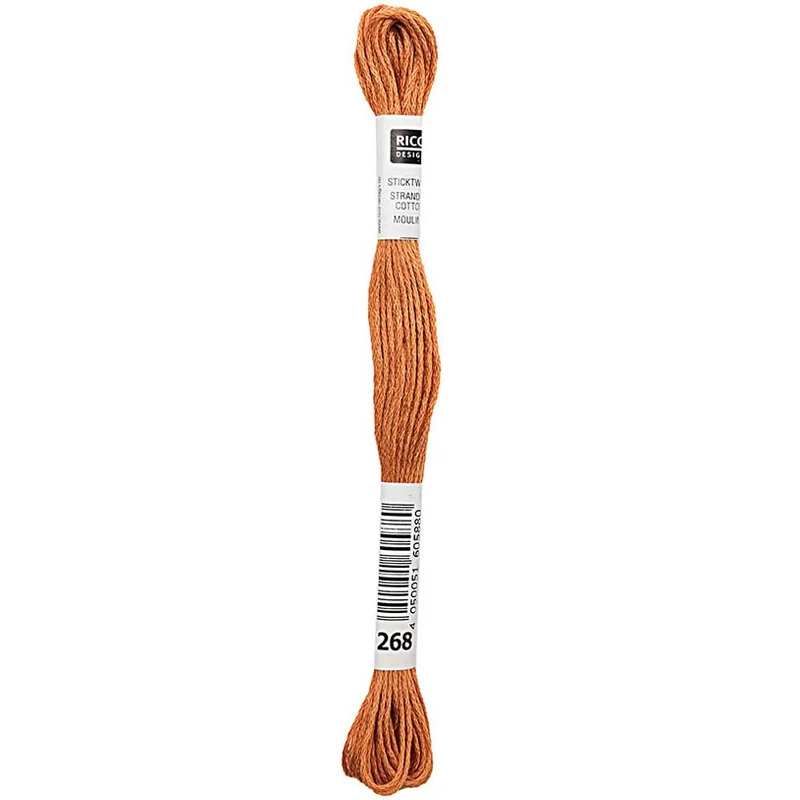 Rico Sticktwist Stickgarn 8 m 268 Rust Brown