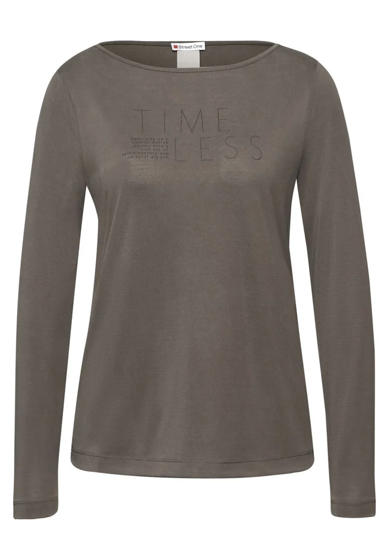 Silk-Look Shirt mit Wording