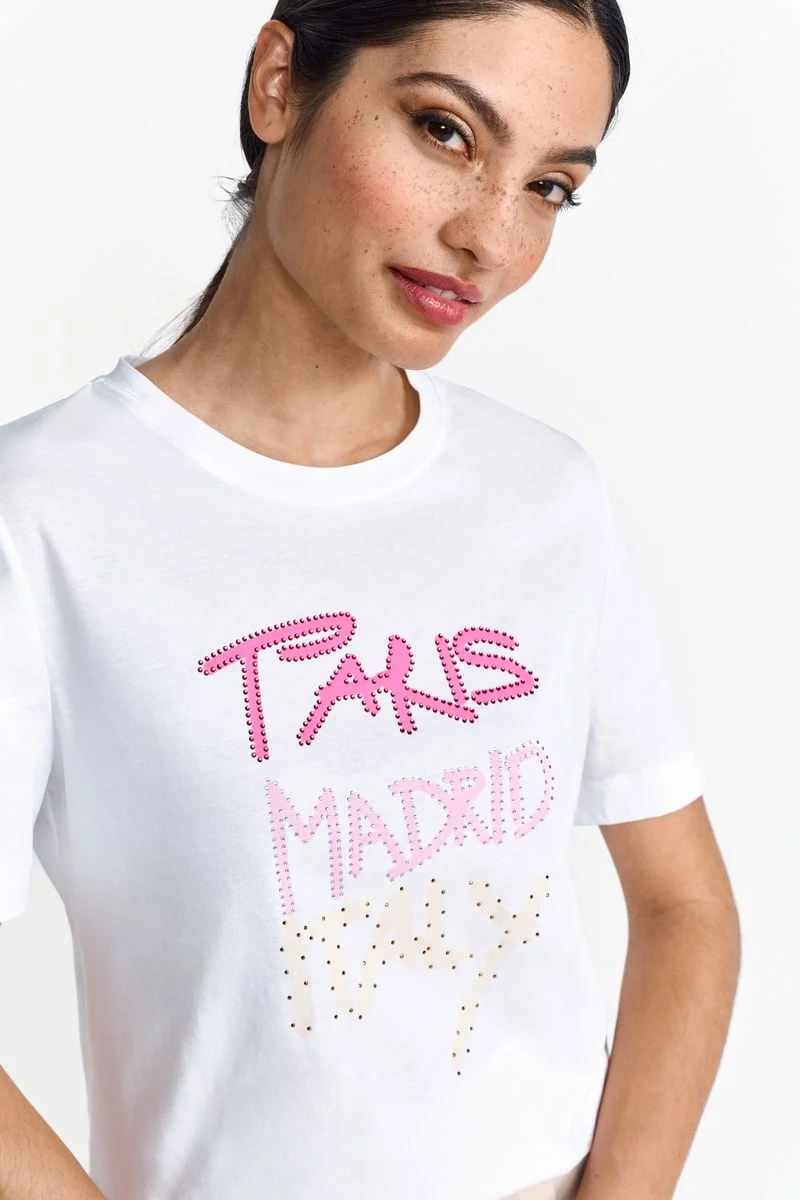 Elegant Fit T-Shirt Paris Madrid Italy