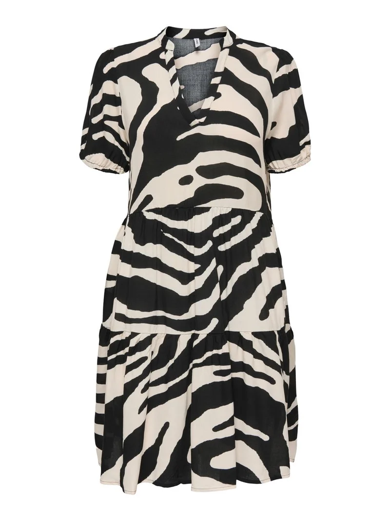 ONLNOVA LIFE VIS S/S THEA DRESS WVN