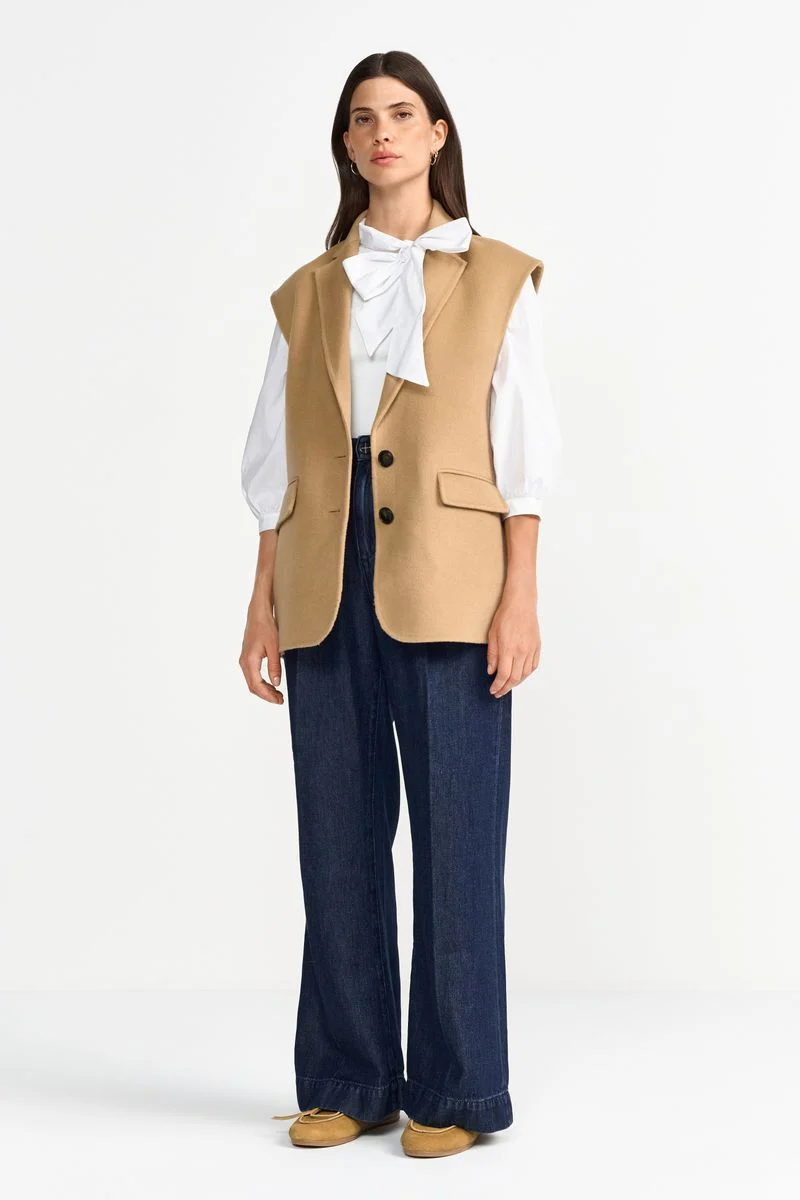 Mat Mix Blouse with Bow