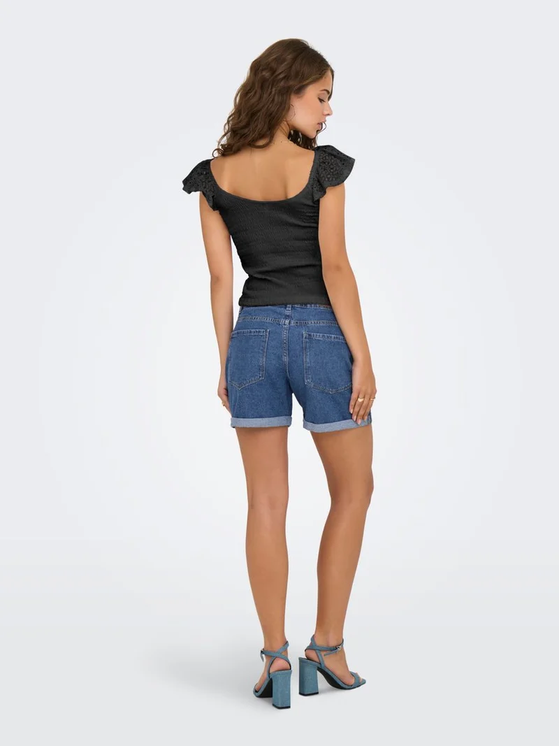 ONLGWEN LIFE S/L SMOCK TOP JRS
