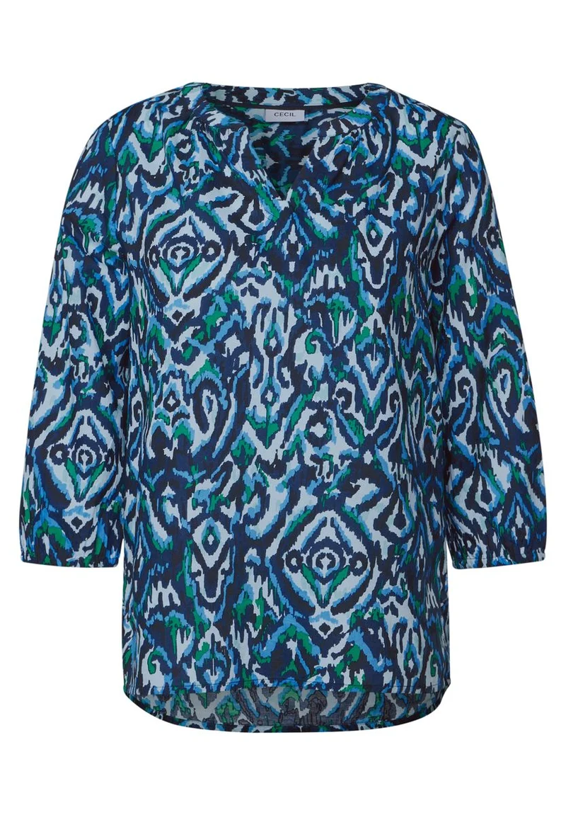 Bedruckte Baumwollbluse
