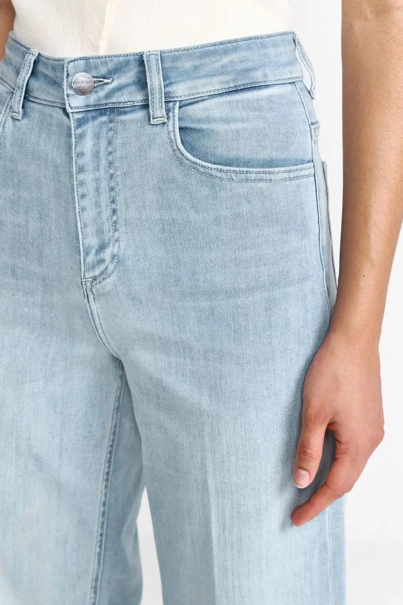 Culotte Light Blue Satin Denim
