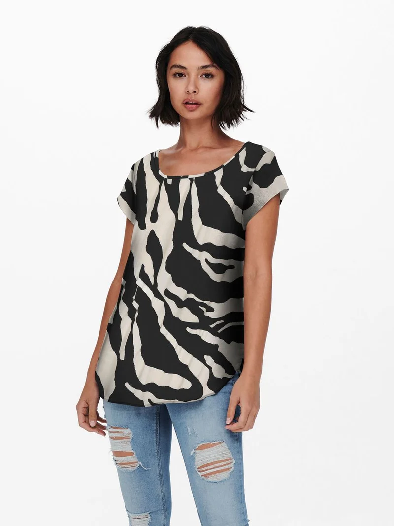 ONLNOVA LIFE VIS S/S TOP WVN