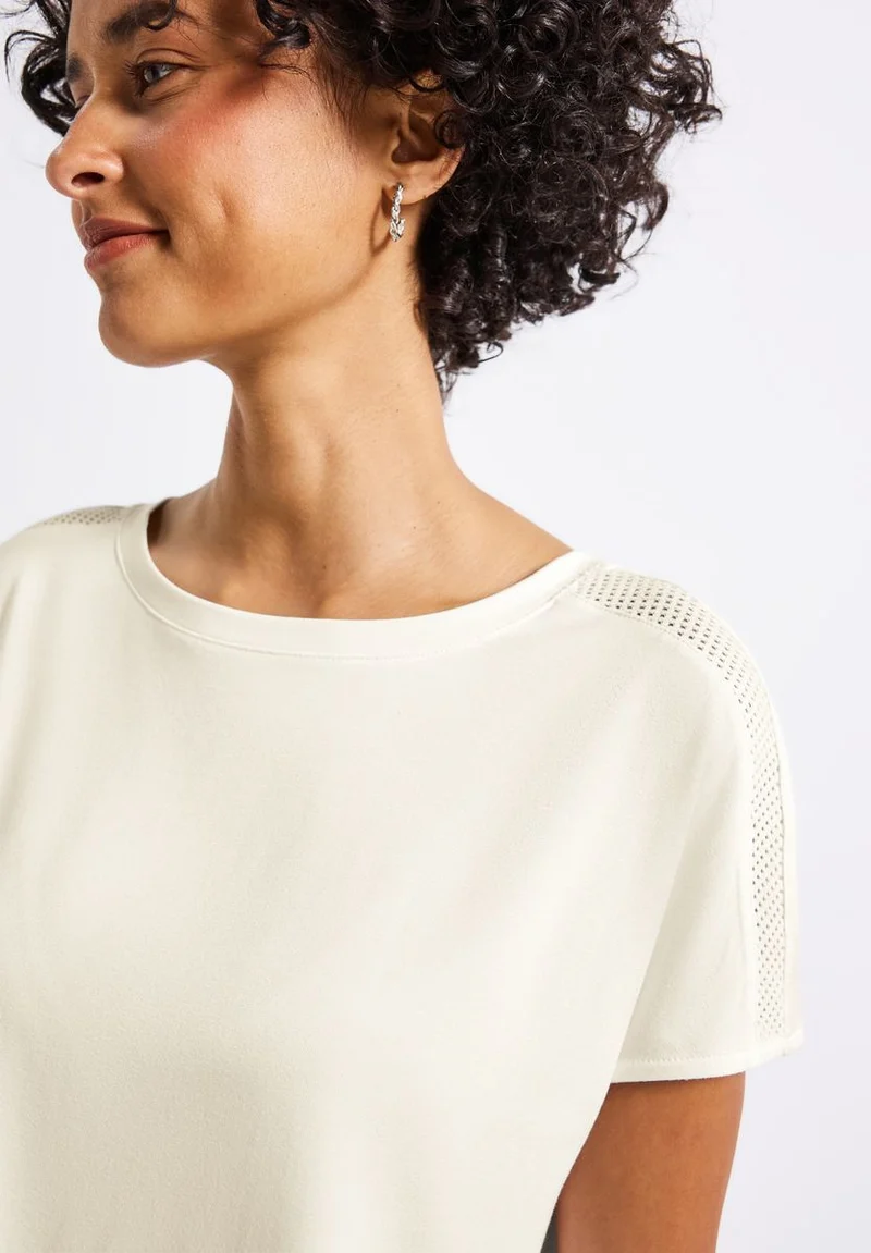 Jersey-Shirt mit Mesh-Detail