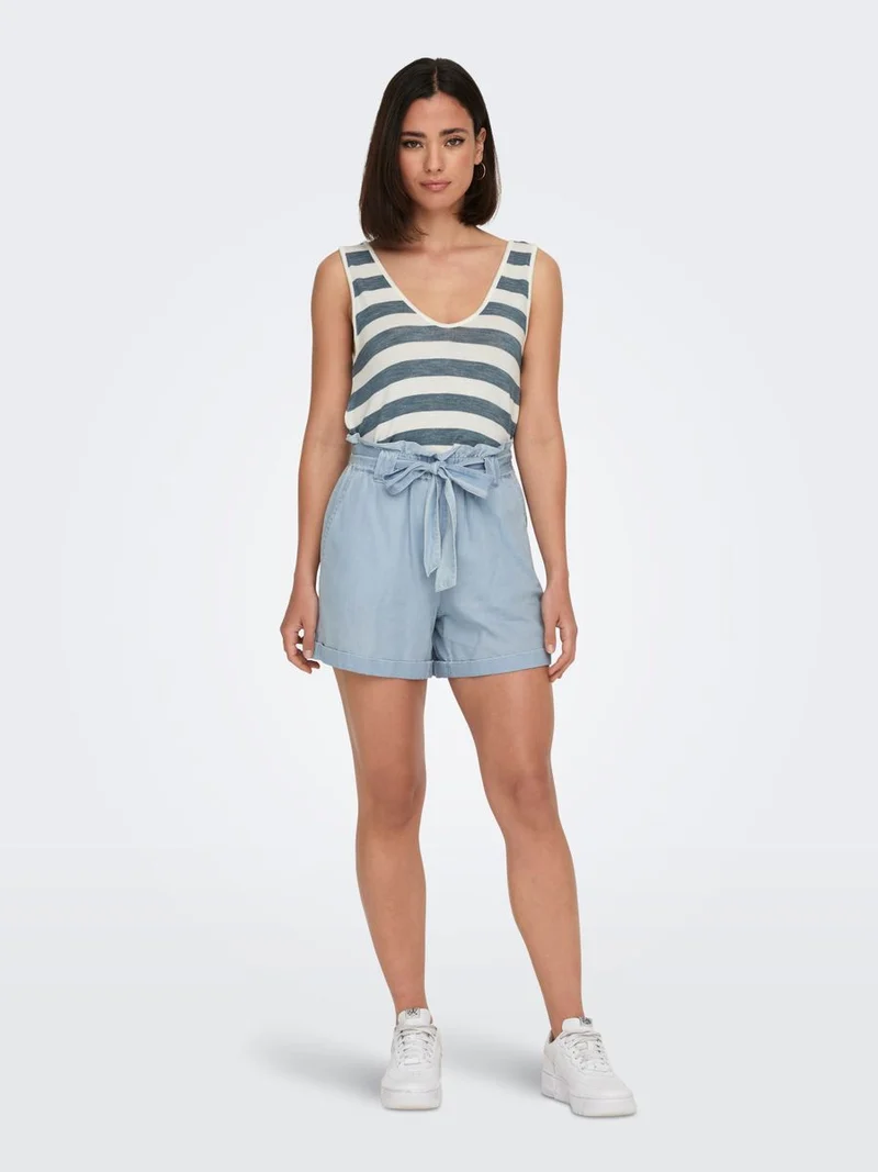 ONLBEA SMILLA HW PB LOOSE DNM SHORTS
