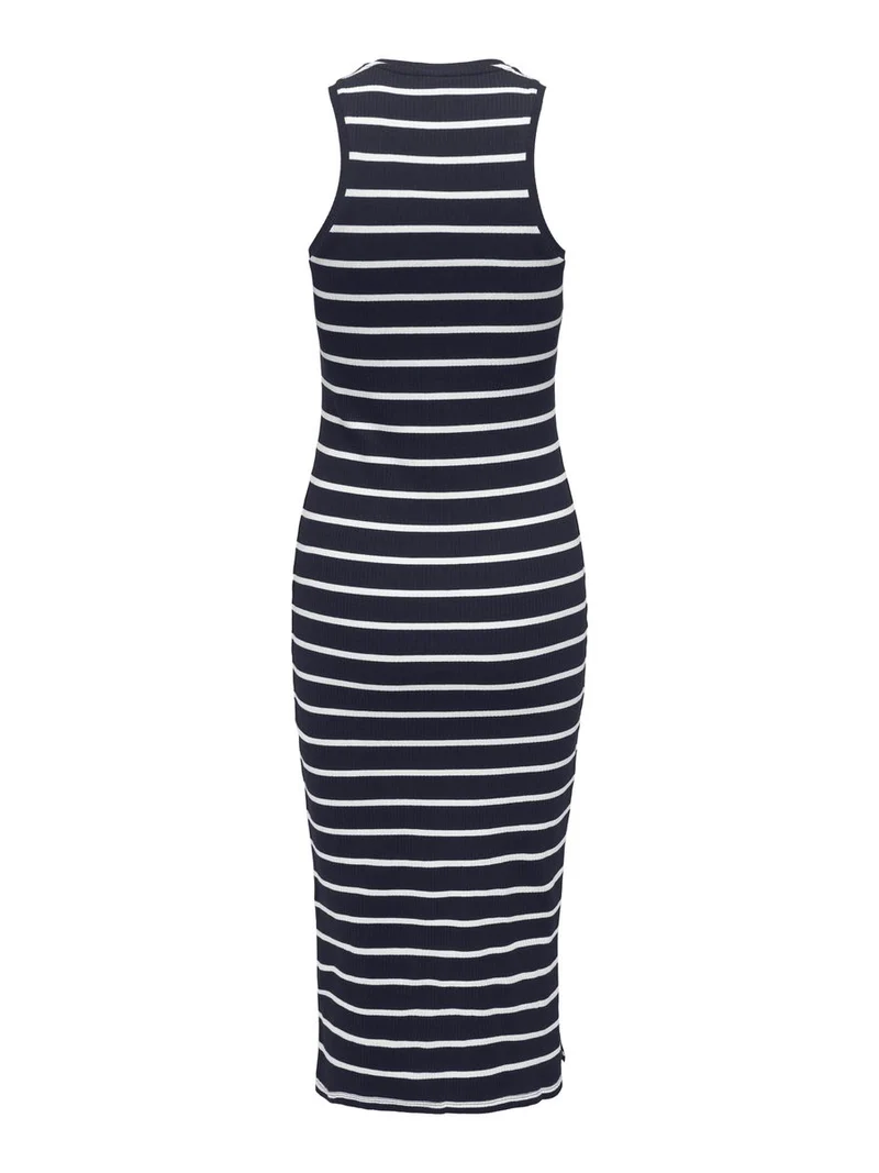 ONLBELFAST STRIPE S/L MIDIDRESS JRS NOOS