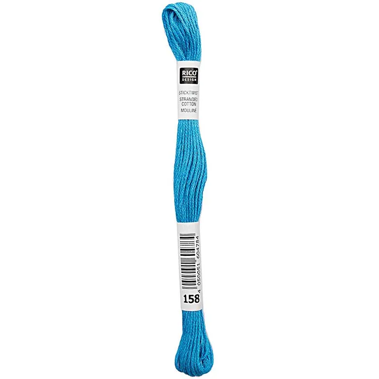 Rico Sticktwist Stickgarn 8 m 158 Cyan