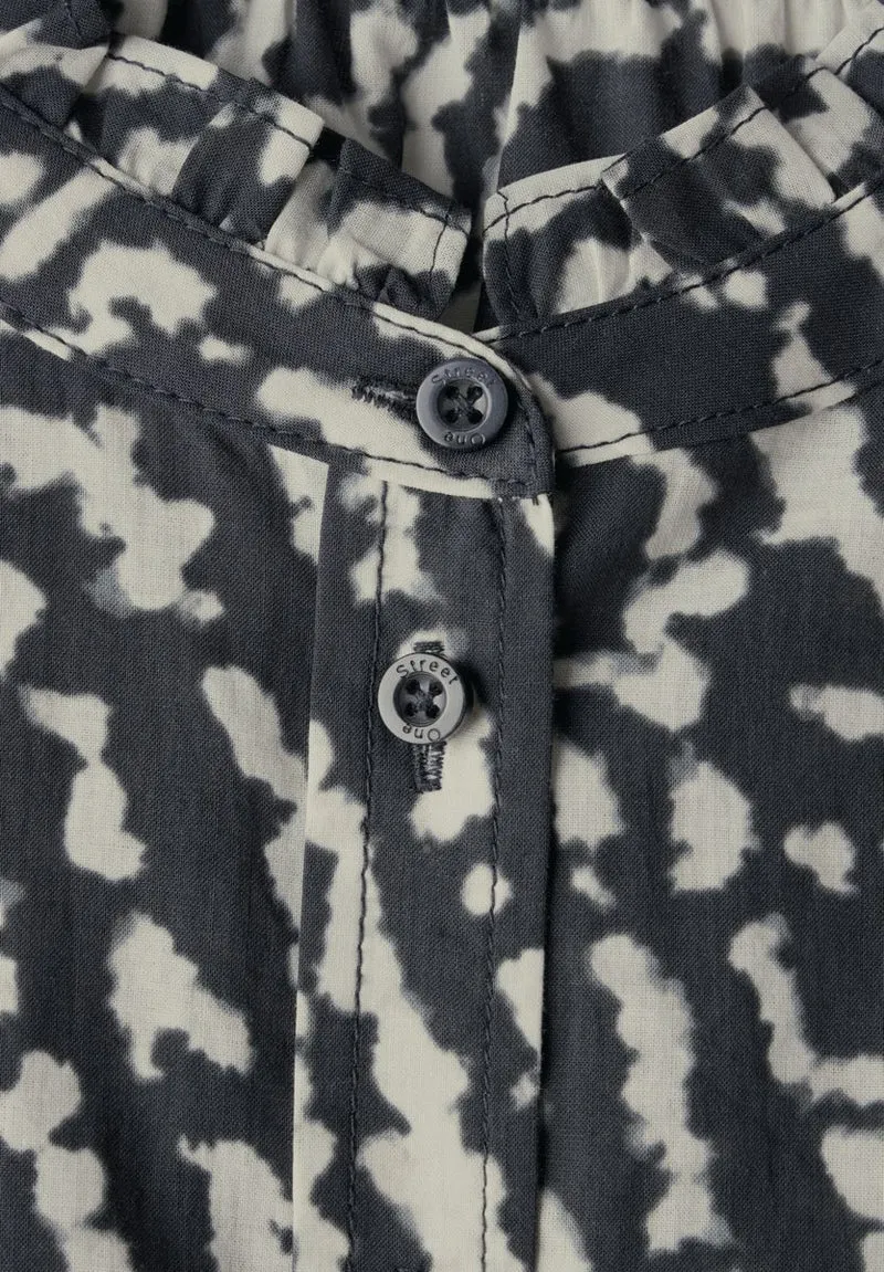 Print-Bluse mit Rüschen