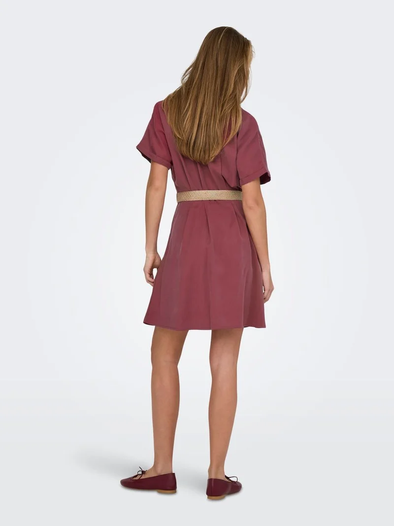 ONLNICA LIFE S/S BELT MODAL DRESS PNT