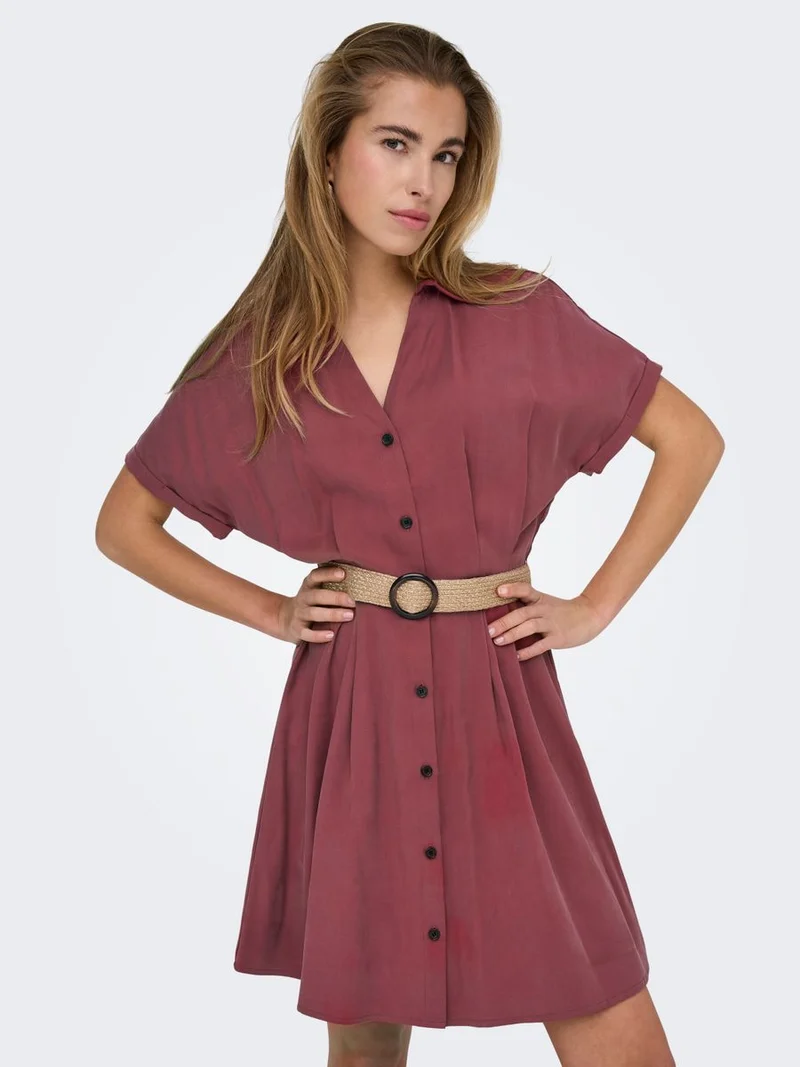 ONLNICA LIFE S/S BELT MODAL DRESS PNT