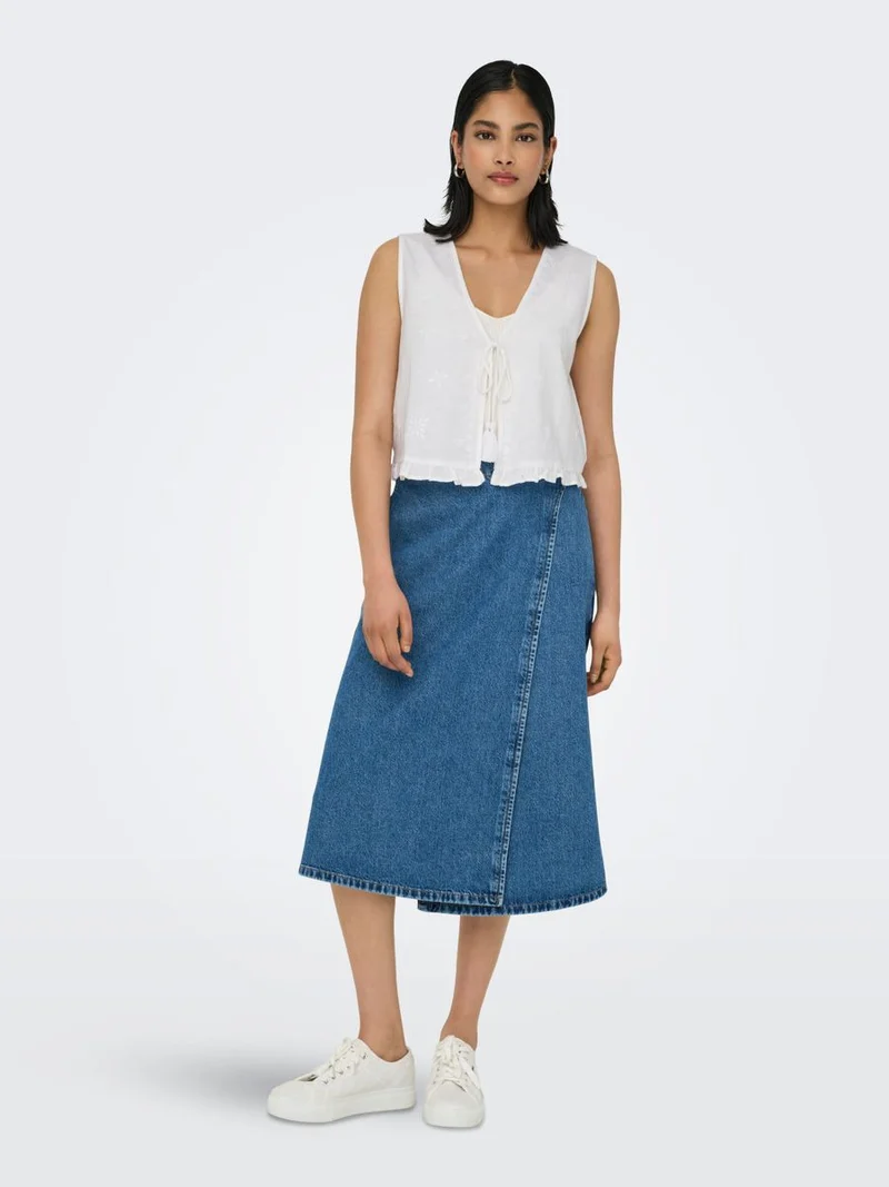 ONLJAKIRI LINEN S/L EMB VEST PTM
