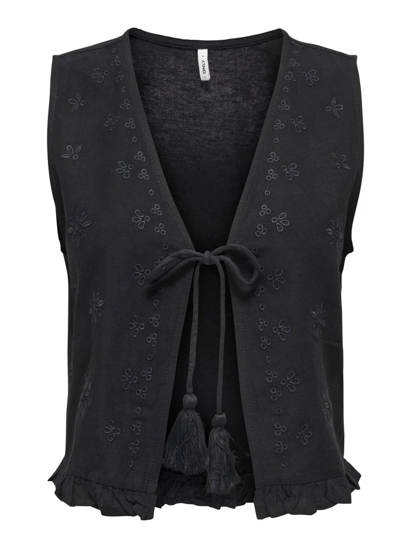 ONLJAKIRI LINEN S/L EMB VEST PTM