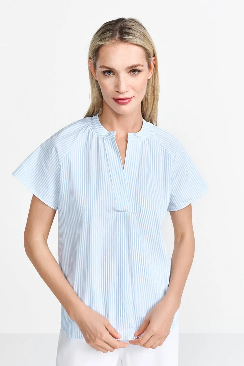 Cotton stripe blouse
