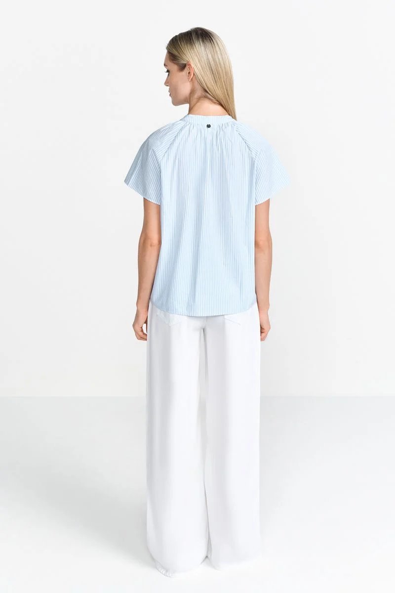Cotton stripe blouse