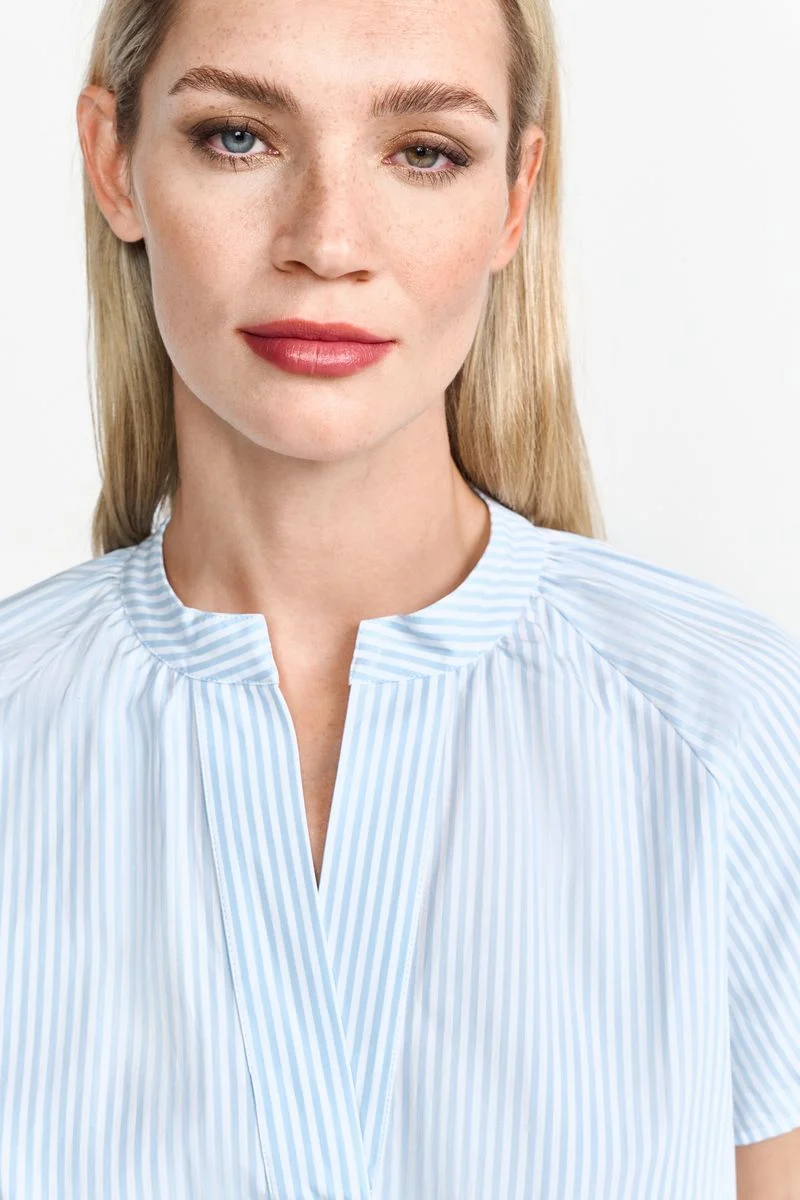 Cotton stripe blouse