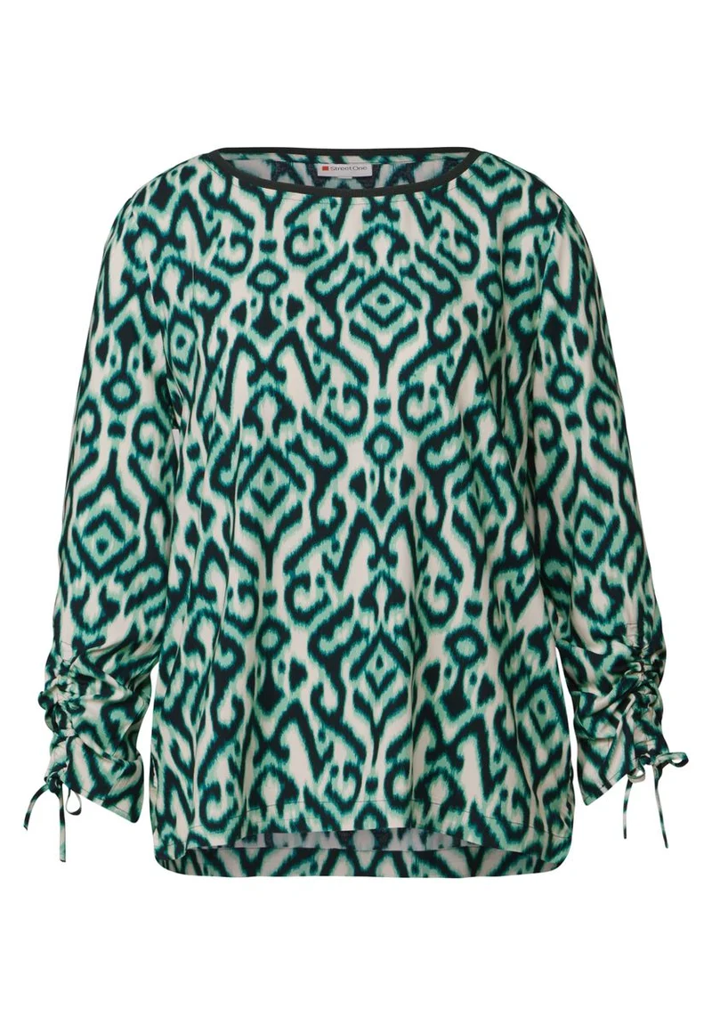 Bluse mit Raffung am Arm