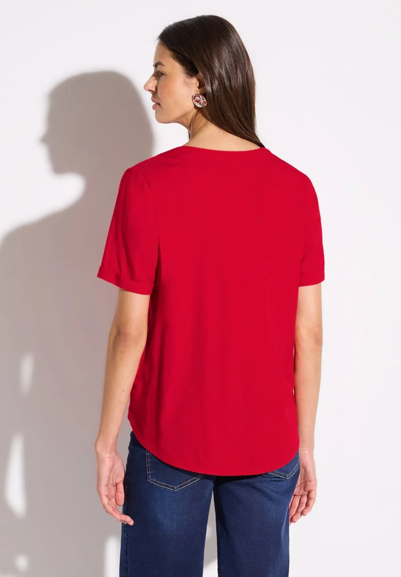 Bluse in Unifarbe