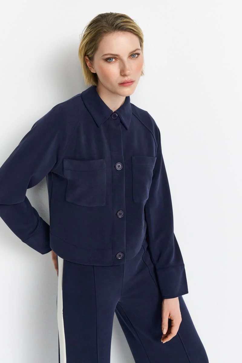 Scuba jacket denim look