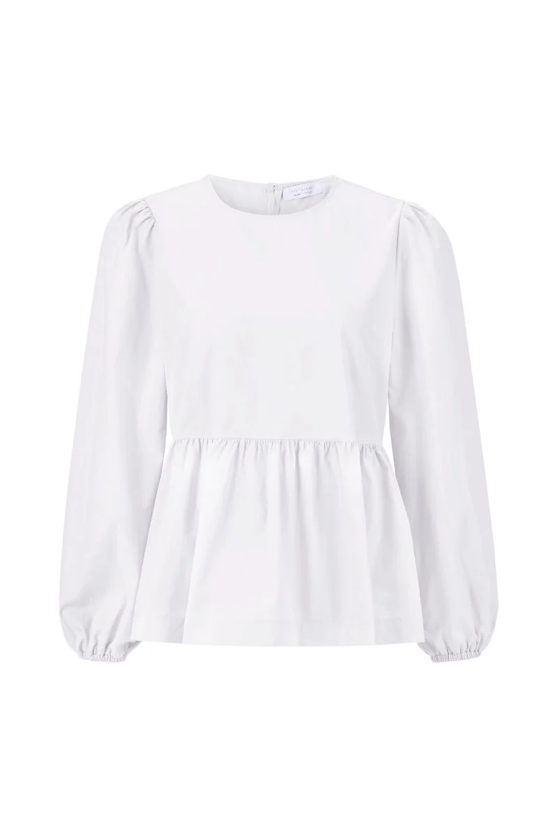 Cotton blouse with peplum Sustainable