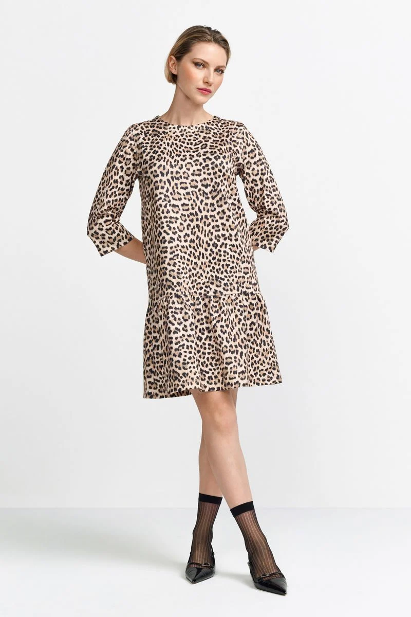Printed scuba mini dress Recycled