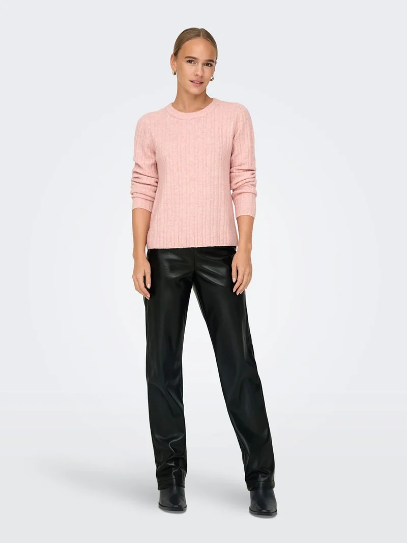 ONLZETA HW FAUX LEA STRAIGHT CC PANT PNT