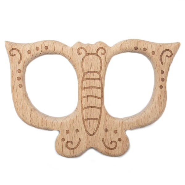 Durable Beißtier aus Holz in Form eines Schmetterlings