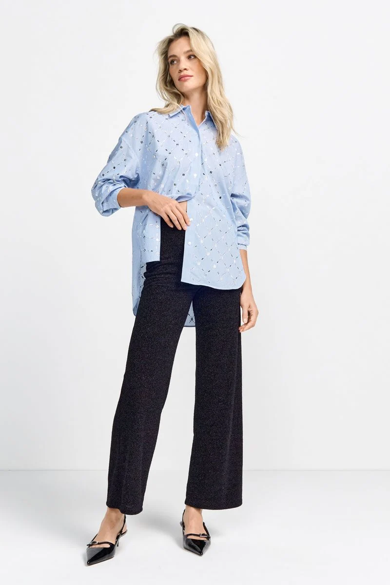 Sparkling straight leg pants