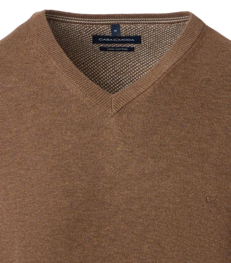 Pullover mit V-Ausschnitt uni 004430