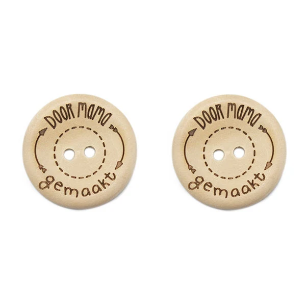Durable Holzknöpfe, von Mama handgefertigt, 30 mm, 2 Stück